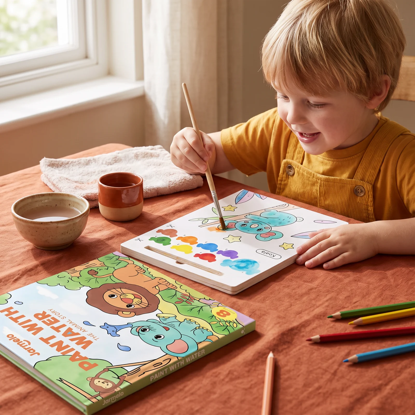 Watercolor Painting Book with Brush โ Mess-Free Paint with Water Fun