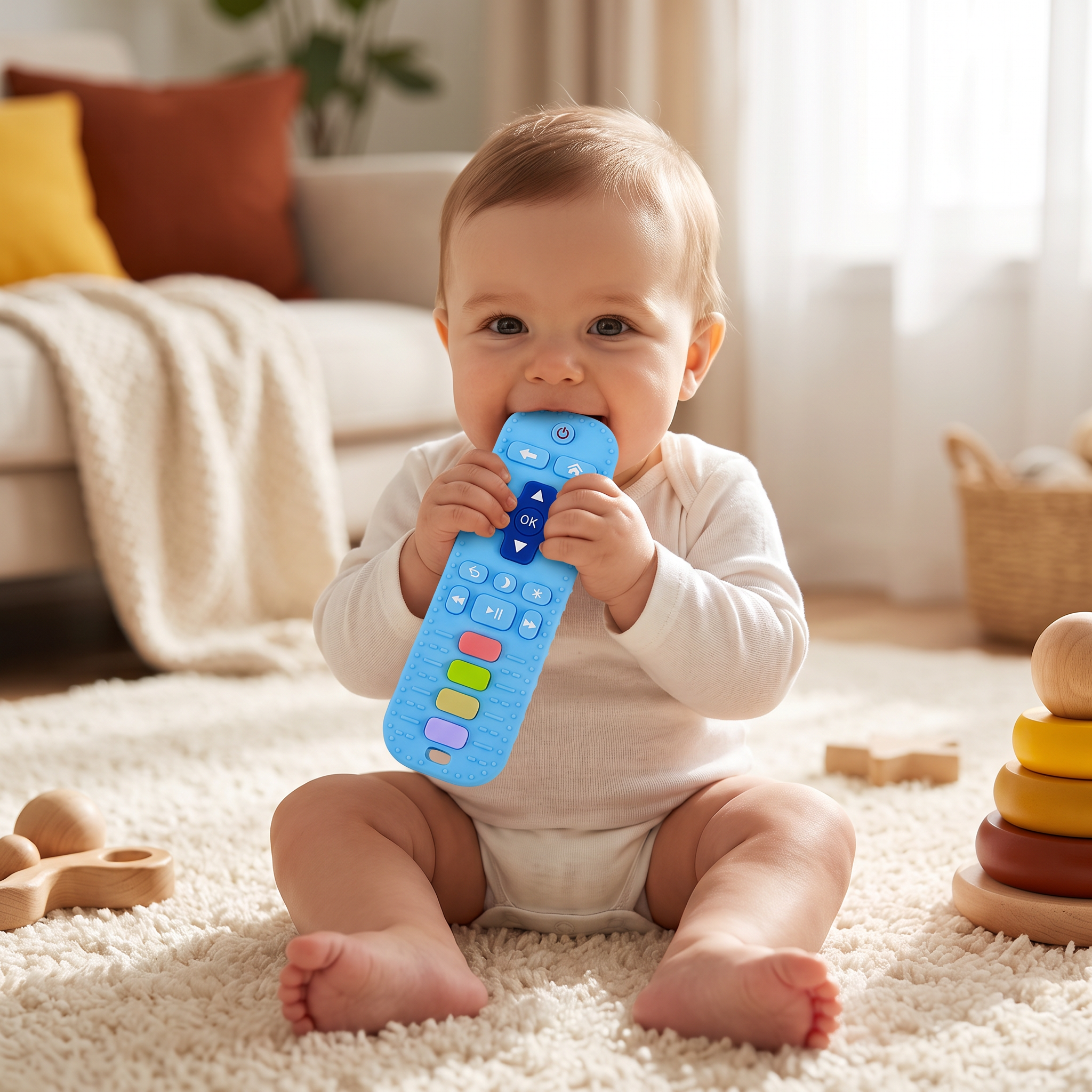 Silicone Remote Control Baby Teether โ BPA-Free Sensory Chew Toy - Image 6