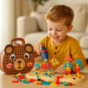Children's Drill Play Set ⎜ Educational Toolbox with Electric Screwdriver for Building and Role Play