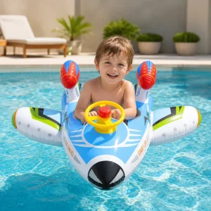 Inflatable Jet Fighter Pool Float with Seat & Steering Wheel