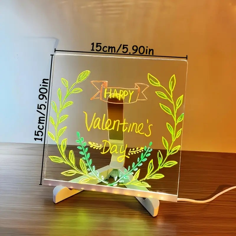 LED Writing Drawing Board for Kids โ Reusable Light-Up Surface for Creative Notes, Art and Learning