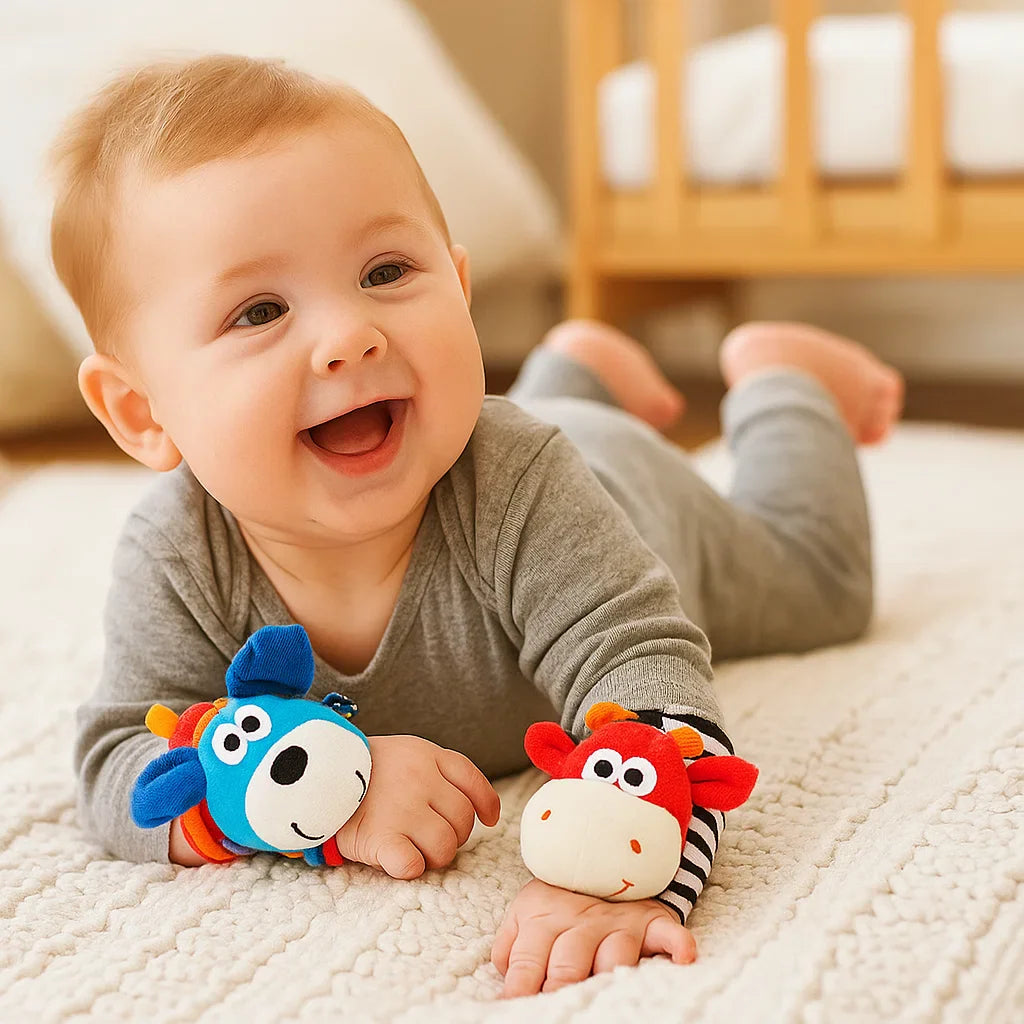 Sensory Baby Plush Socks and Wristband
