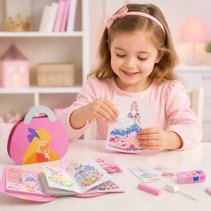 Princess Diamond Sticker & Makeup Art Kit – Glam Craft Set for Girls