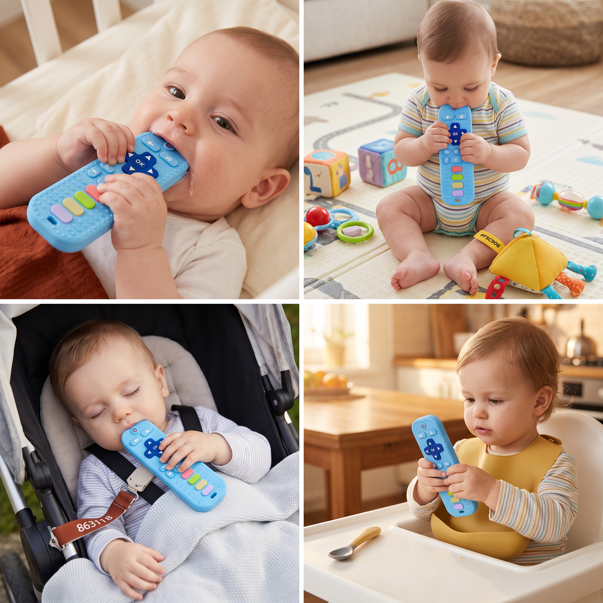 Silicone Remote Control Baby Teether โ BPA-Free Sensory Chew Toy - Image 4
