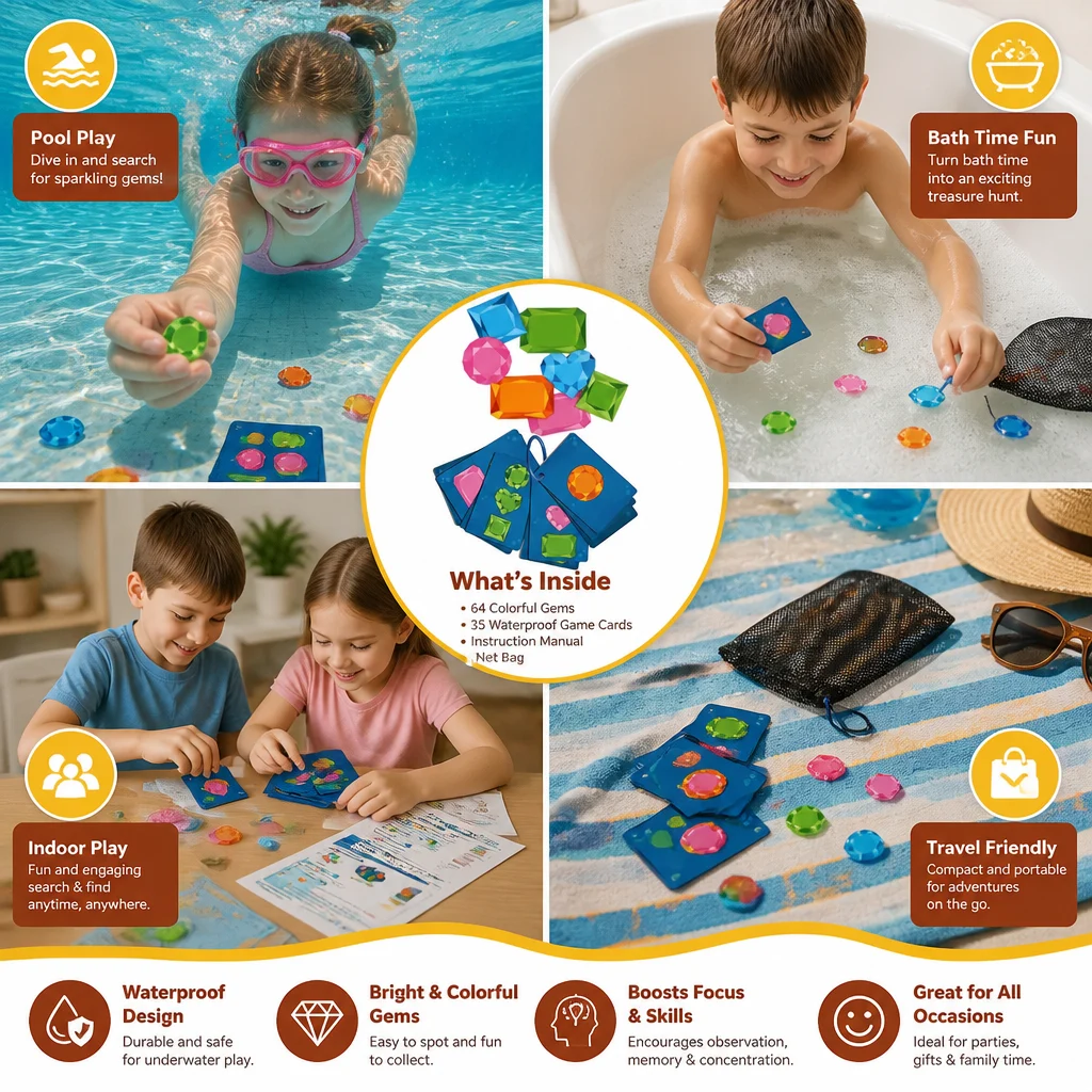 Underwater Search & Find Game With Colourful Gems