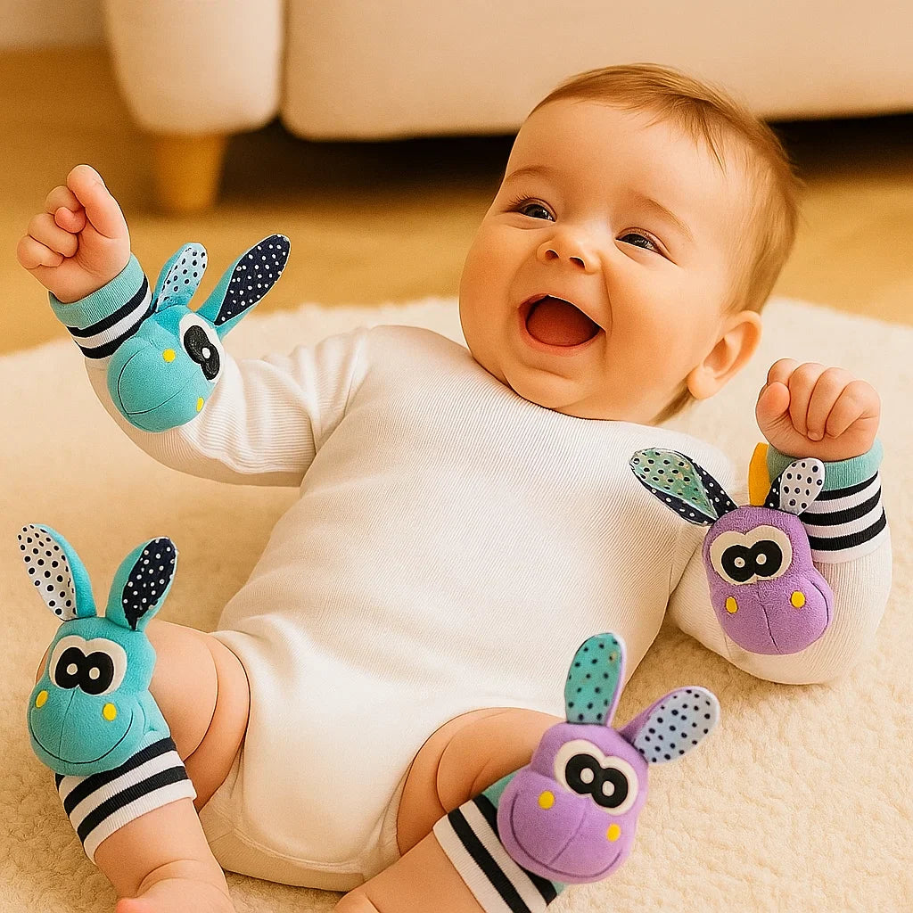 Sensory Baby Plush Socks and Wristband