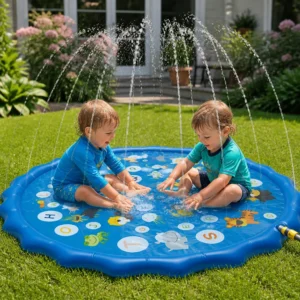 Inflatable Kids Splash Pad with Sprinkler – Outdoor Water Play Mat for Garden & Beach