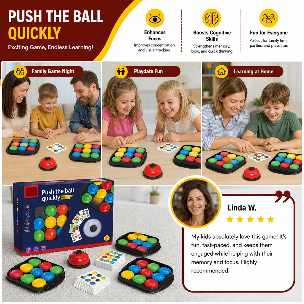 Educational Color Pattern Match Family Bell Game