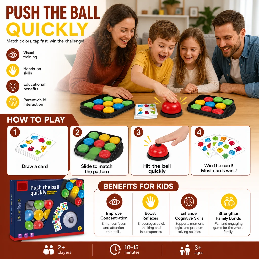 Educational Color Pattern Match Family Bell Game