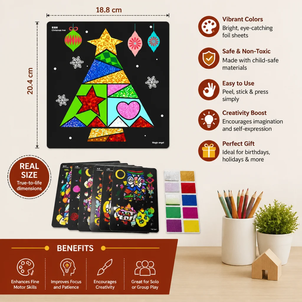 DIY Foil Art Craft Kit for Kids