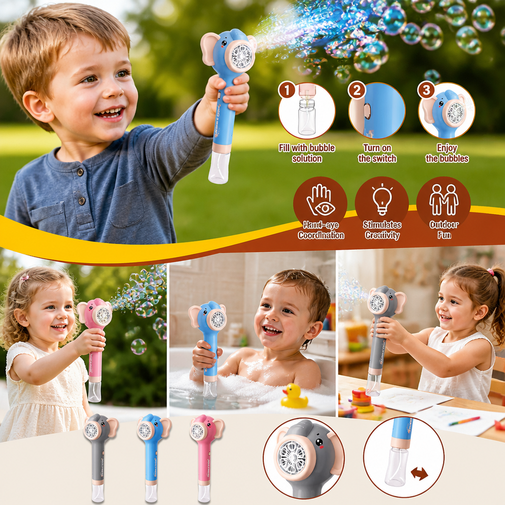 Elephant Bubble Stick Toy - Image 5