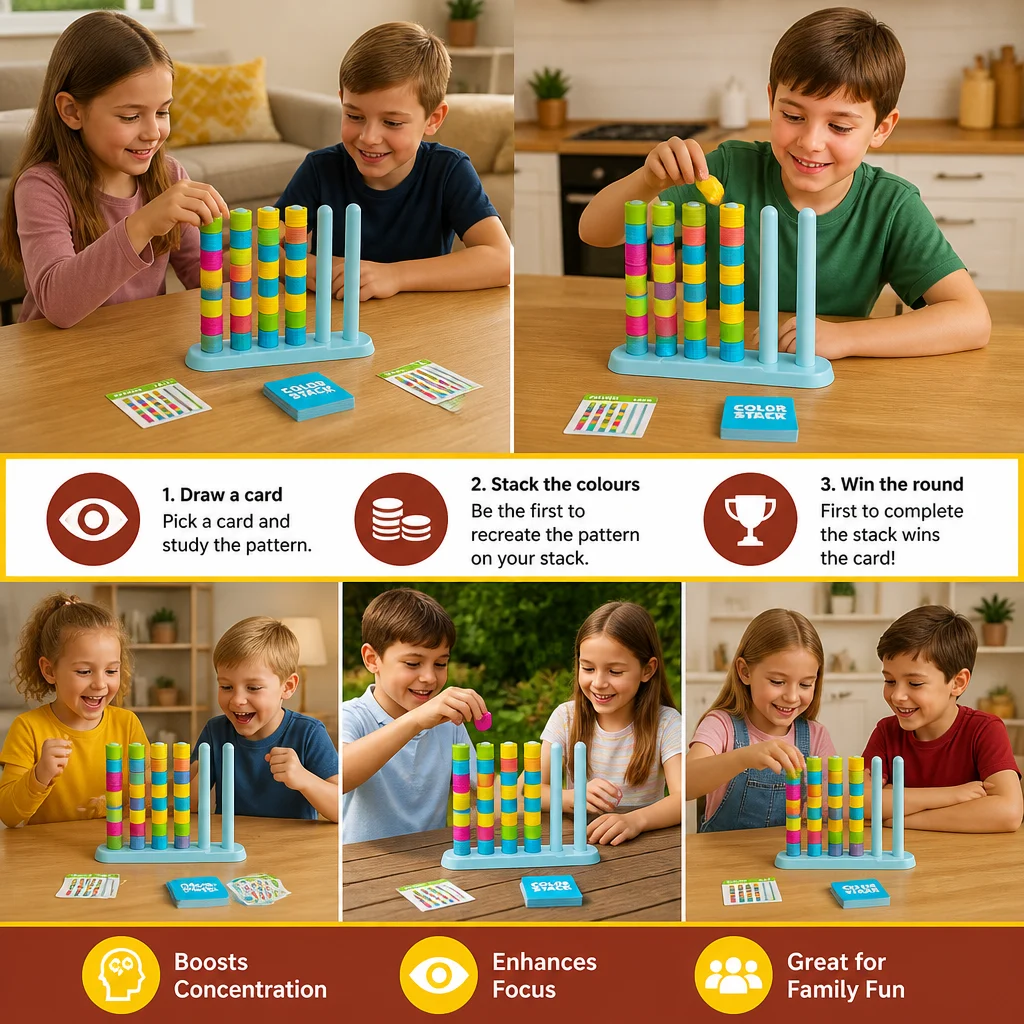 Color Stack Challenge β Fast-Paced Color Matching Party & Family Game
