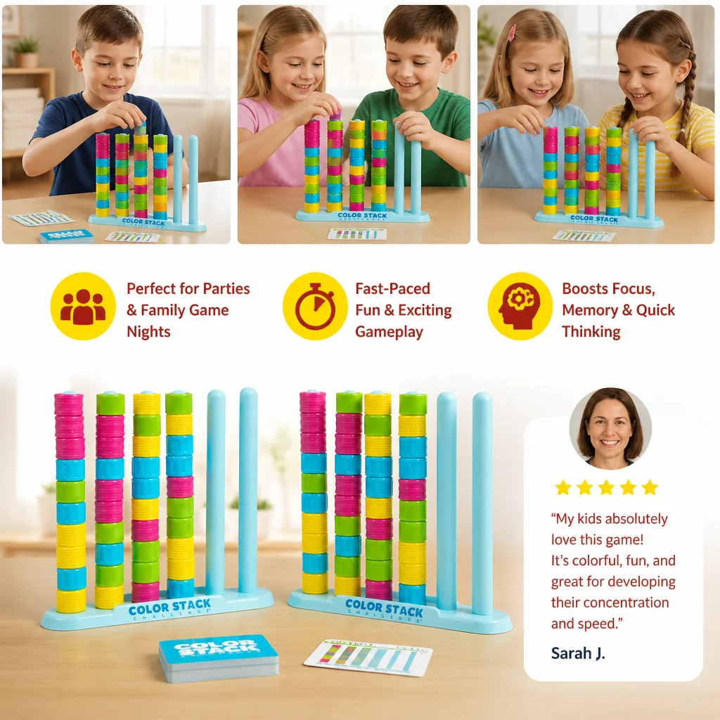 Color Stack Challenge β Fast-Paced Color Matching Party & Family Game