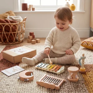 6-Piece Wooden Baby Musical Instrument Set – Sensory Sound & Music Toy