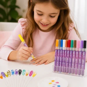 Nail Art Marker Set with Precision Tip – Acrylic Pens for Detailed Nail Designs