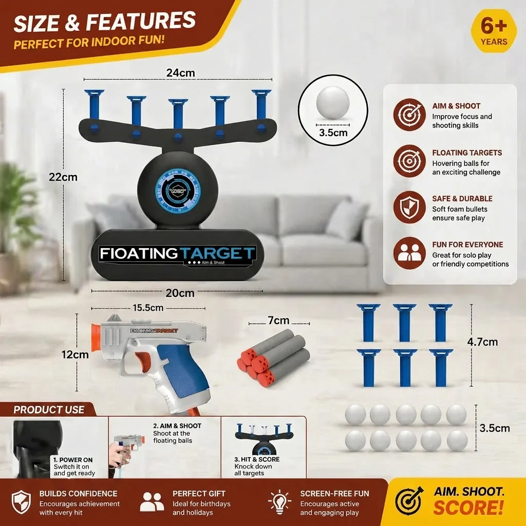 Floating Balls β Target Shooting Toy