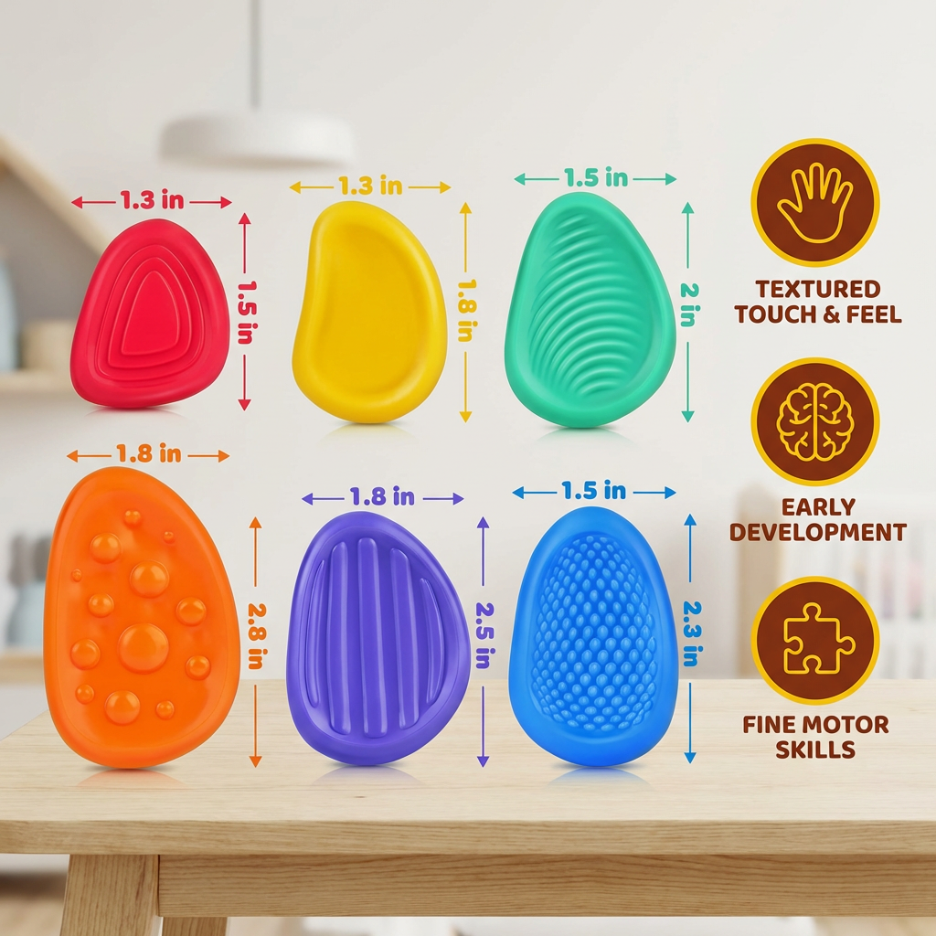 Sensory Stones for Kids β Textured Touch & Feel Learning Toy for Early Development - Image 6