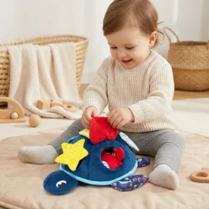 Montessori Turtle Activity Toy – Soft Sensory Play for Kids
