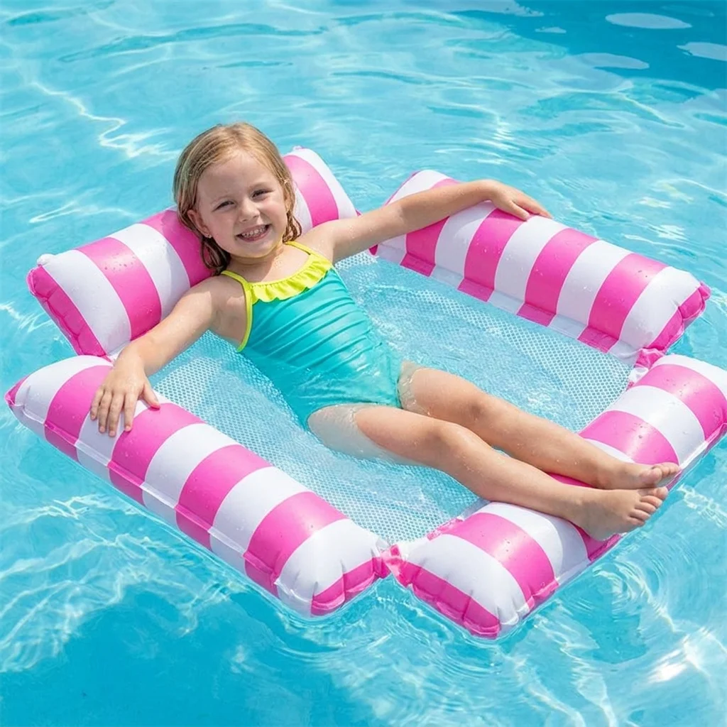 Inflatable Pool Seat for Children โ Water Hammock with Mesh Surface