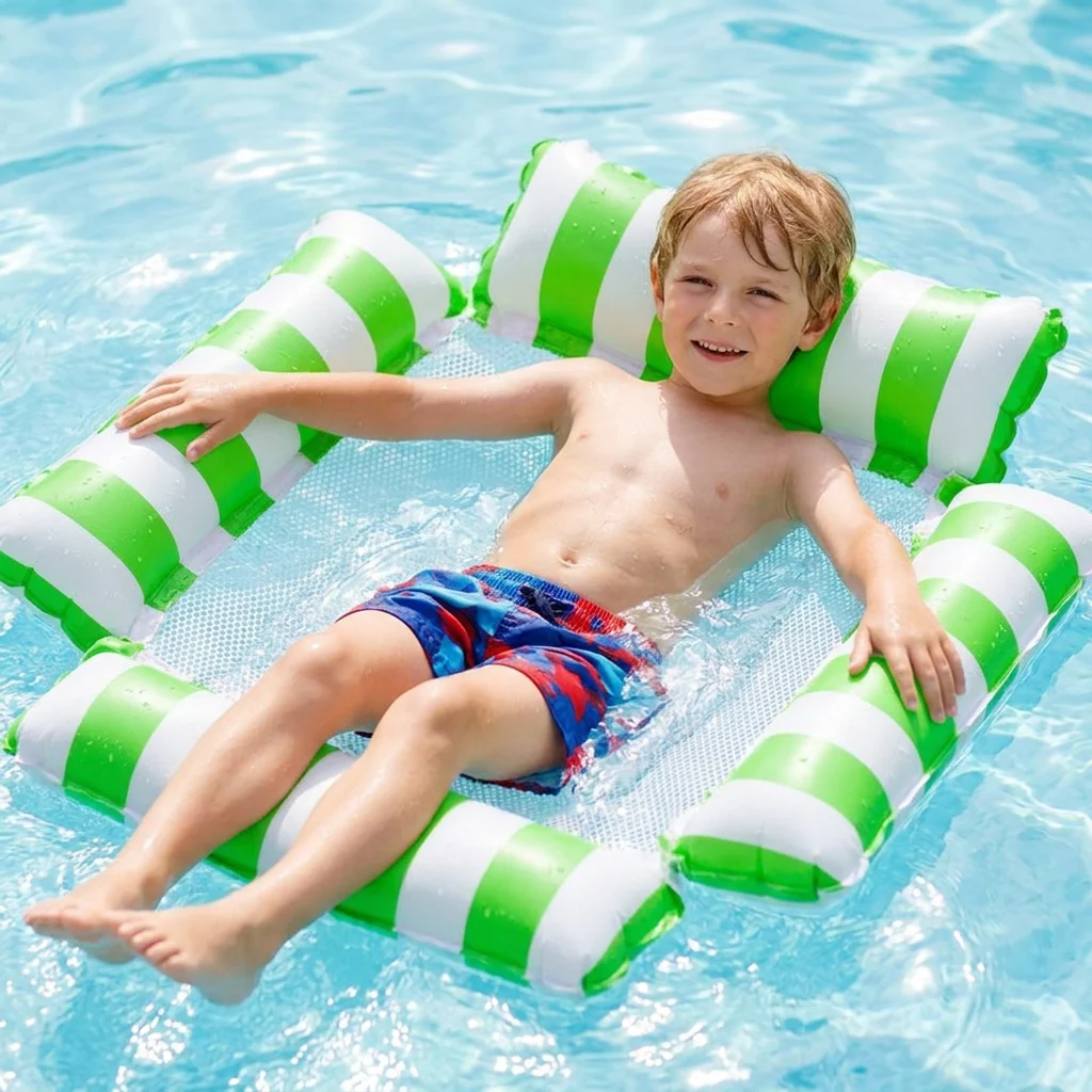 Inflatable Pool Seat for Children โ Water Hammock with Mesh Surface