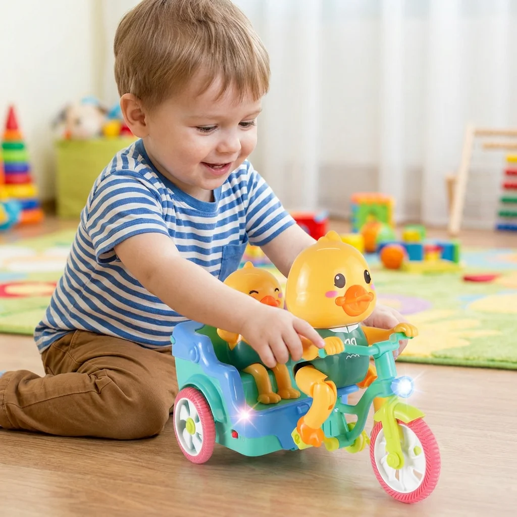 Electric Animal Tricycle โ Interactive Ride-On Toy with Music & Light for Children
