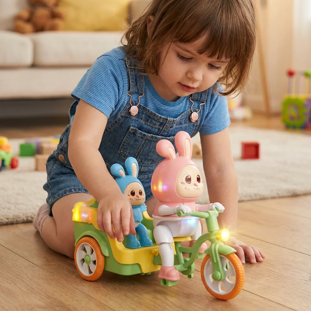 Electric Animal Tricycle โ Interactive Ride-On Toy with Music & Light for Children