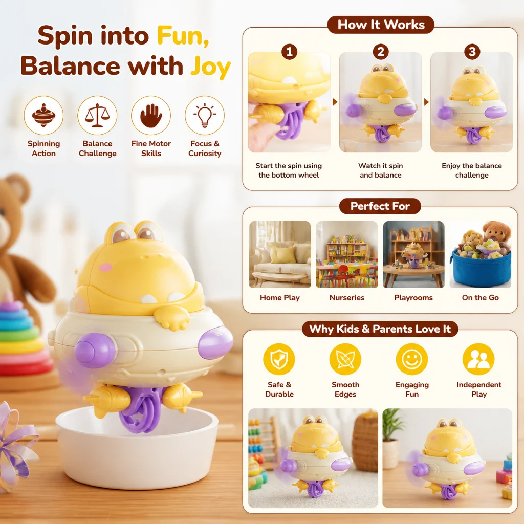 Dino Balance Spinner Toy for Kids