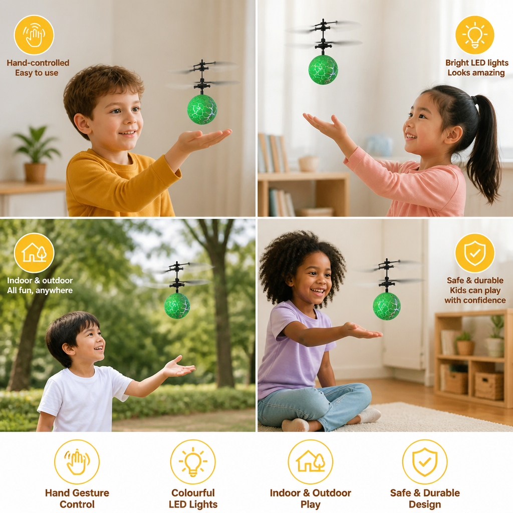 Hand-Controlled Flying LED Ball Drone for Kids - Image 5