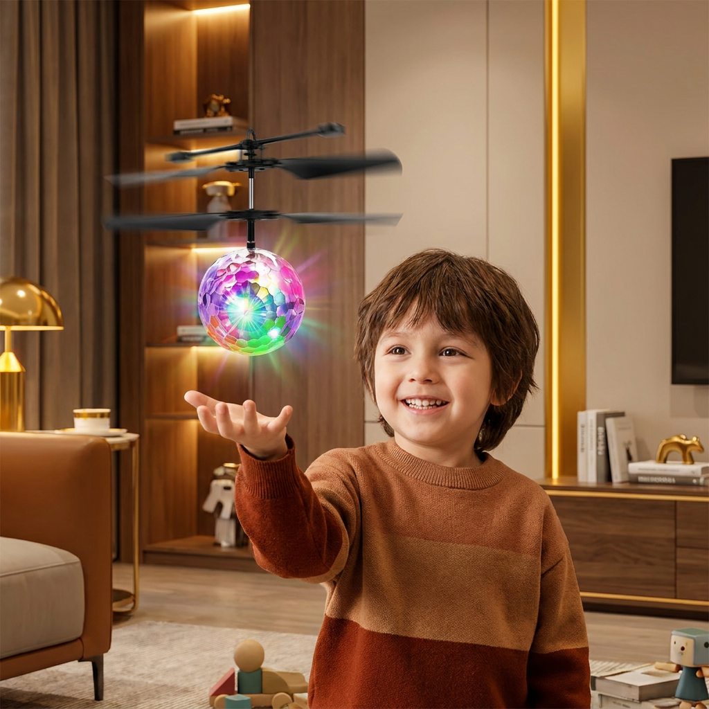 Hand-Controlled Flying LED Ball Drone for Kids - Image 10