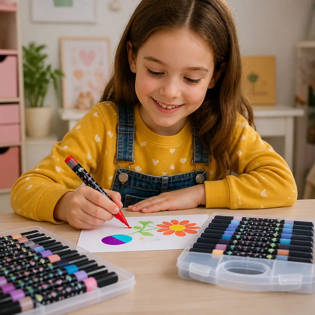Glitter Dual-Tip Acrylic Paint Marker Set