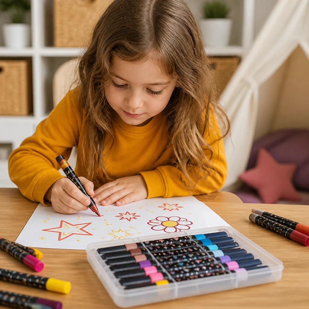 Glitter Dual-Tip Acrylic Paint Marker Set
