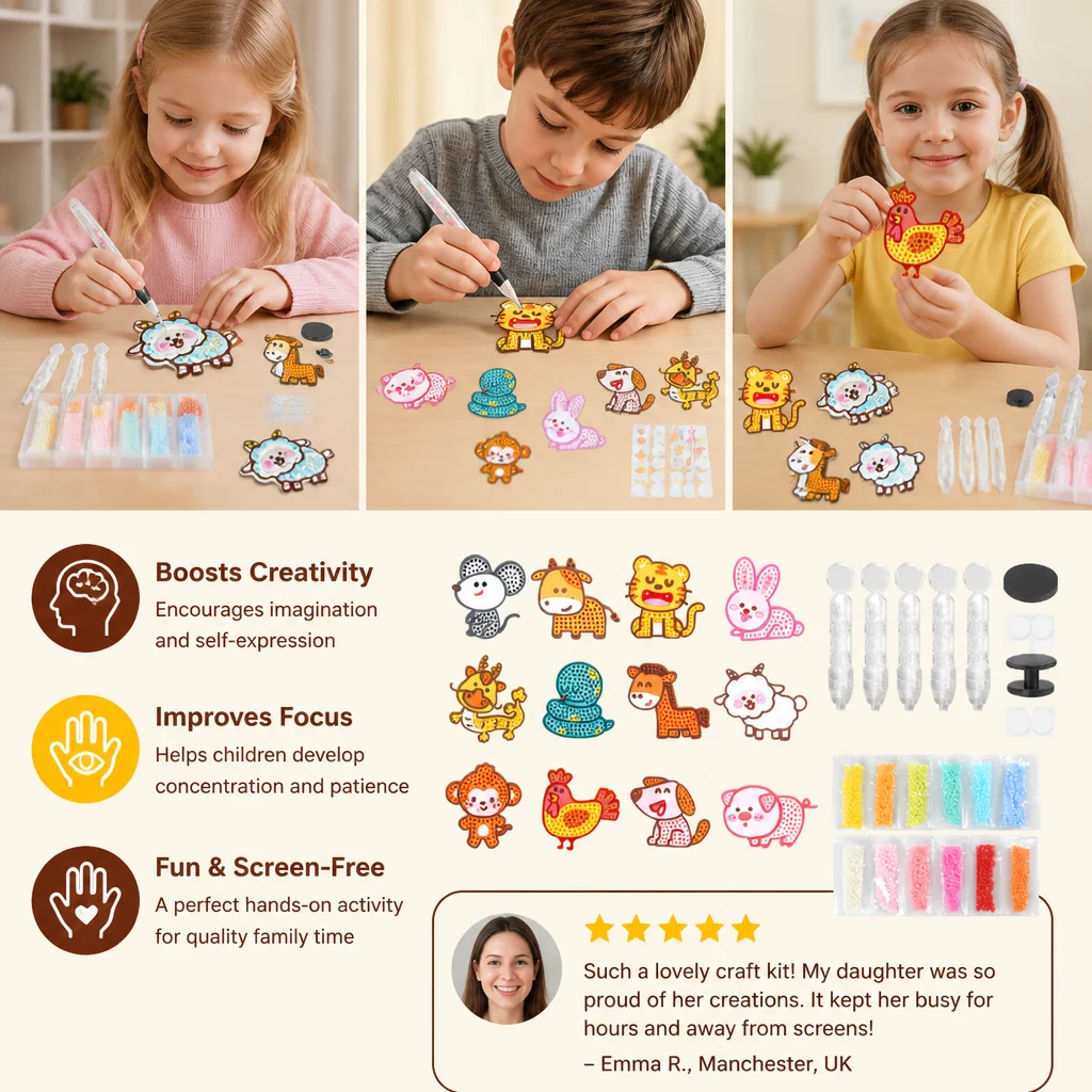 DIY Dot Bead Sticker Art Kit for Kids