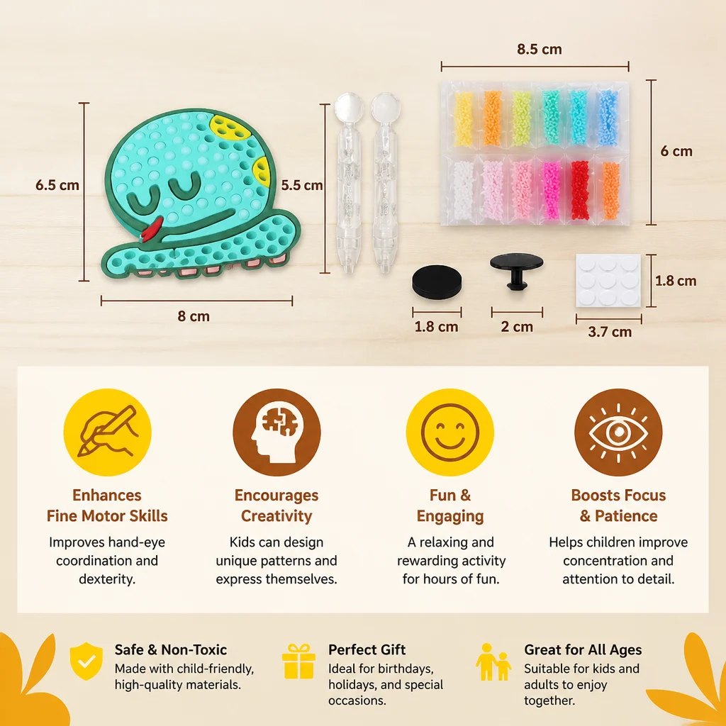 DIY Dot Bead Sticker Art Kit for Kids