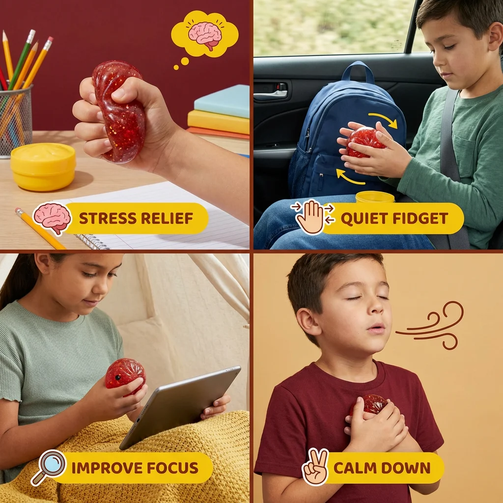 Squishy Fidget Toy โ Kawaii Squeeze Ball for Stress Relief