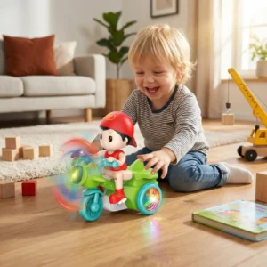 Kids Stunt Motorcycle Toy – Interactive Light & Action Toy