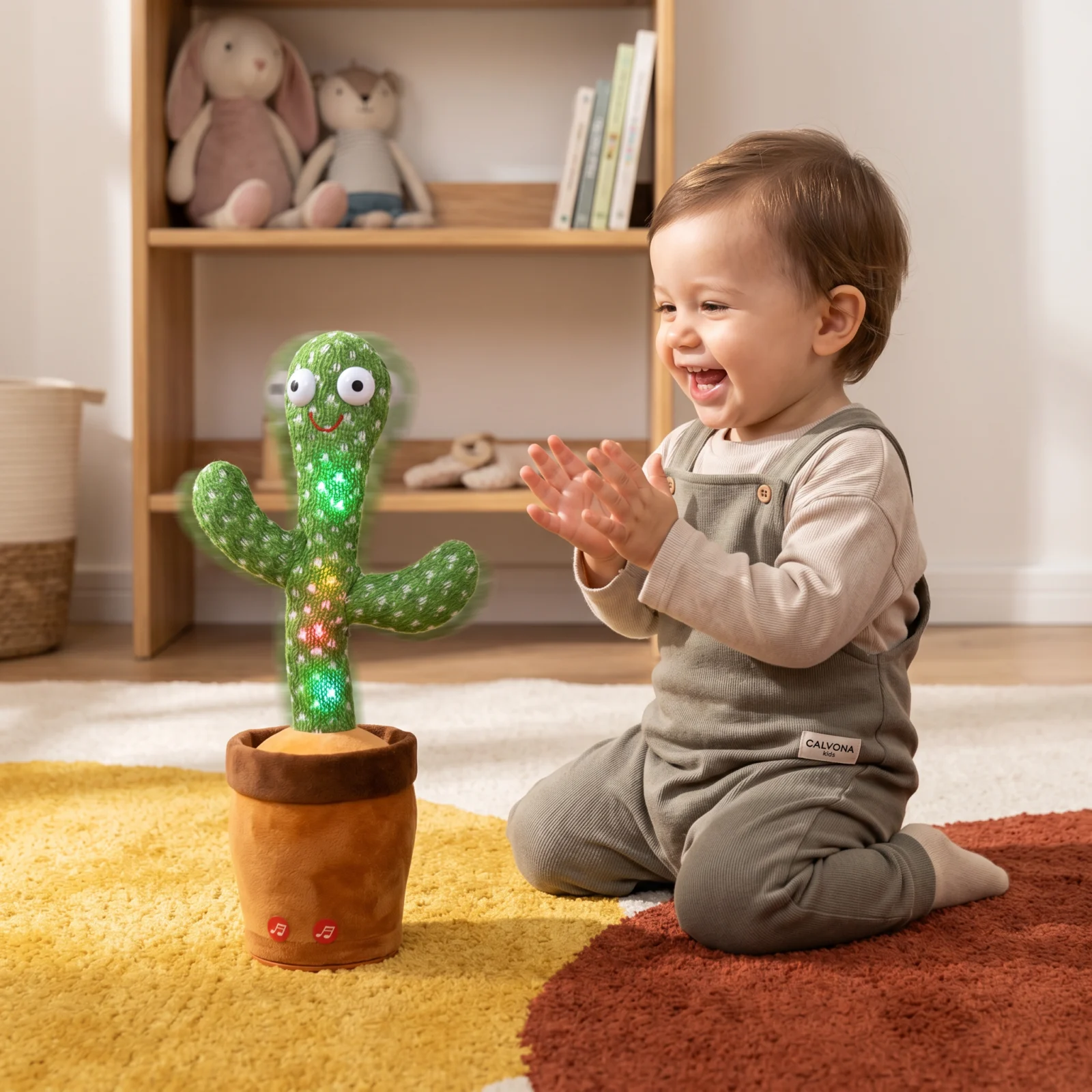 Dancing Cactus Toy for Kids ⎜ Singing Plush with Lights and Voice Mimicry for Interactive Musical Fun
