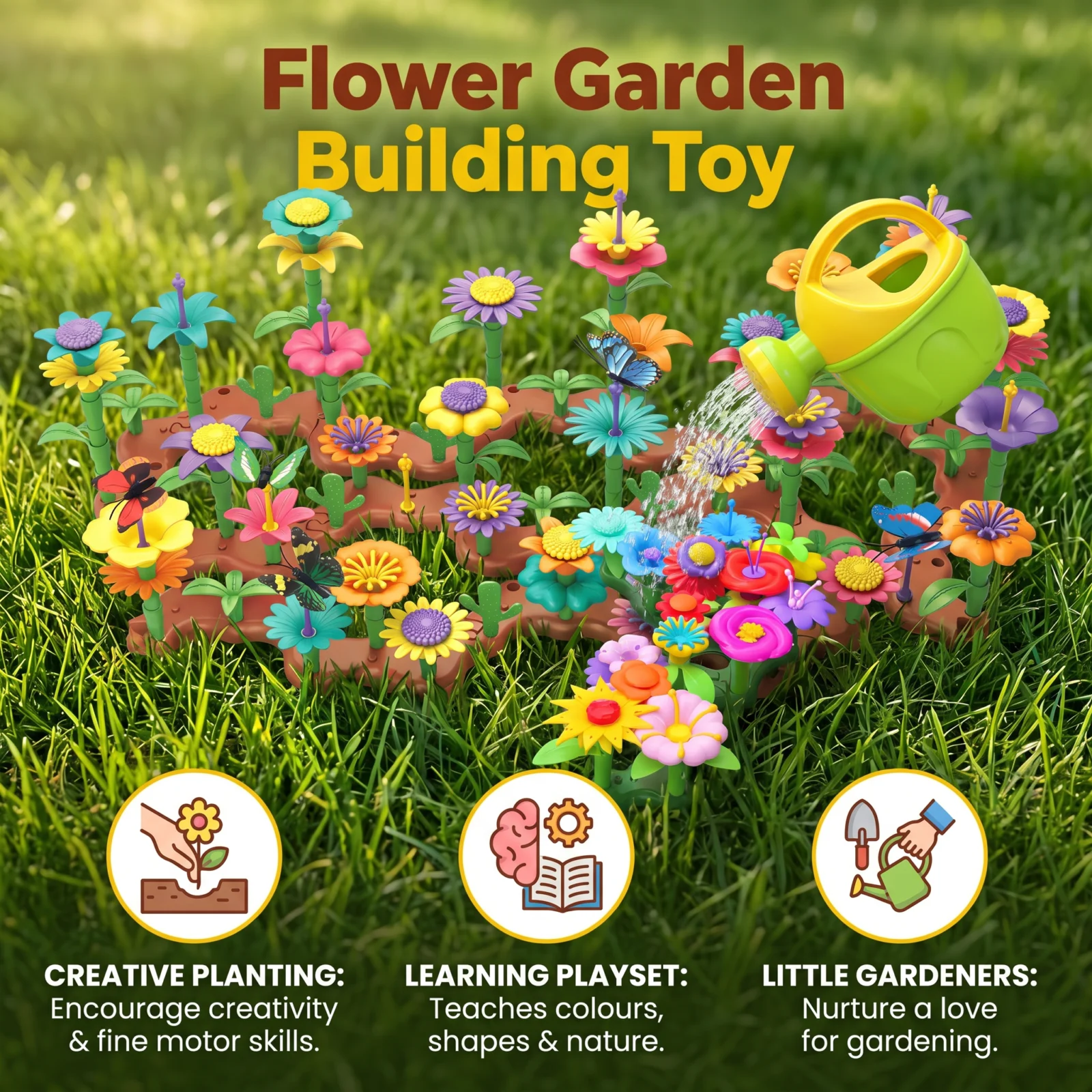 Flower Garden Building Toy for Kids โ Creative Planting & Learning Playset for Little Gardeners