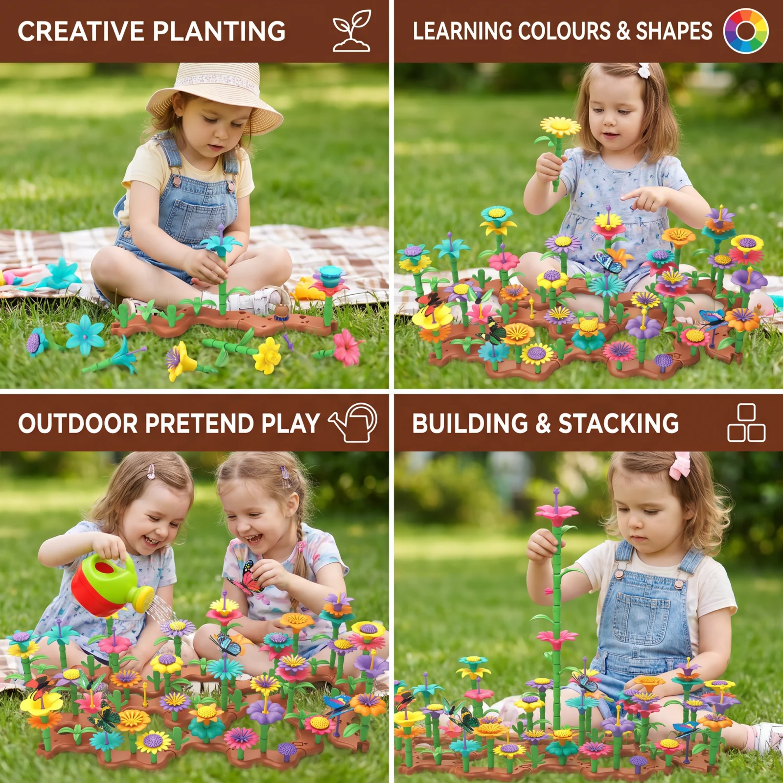 Flower Garden Building Toy for Kids โ Creative Planting & Learning Playset for Little Gardeners