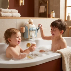 Ice Cream Machine Baby Bath Toy with Bubble Maker