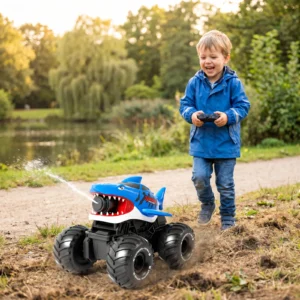 Remote Control Shark Amphibious Car for Land and Water with Water Spray