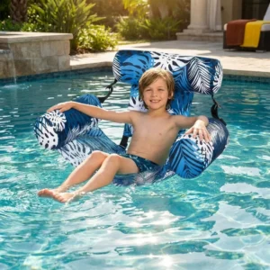 Inflatable Pool Hammock with Backrest – Foldable Water Lounge