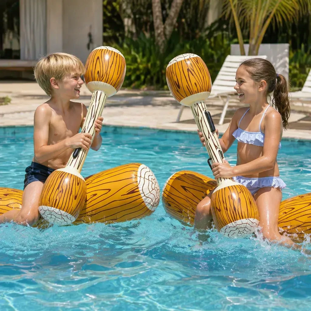 Inflatable Pool Battle Game for Kids – Water Balance & Splash Game