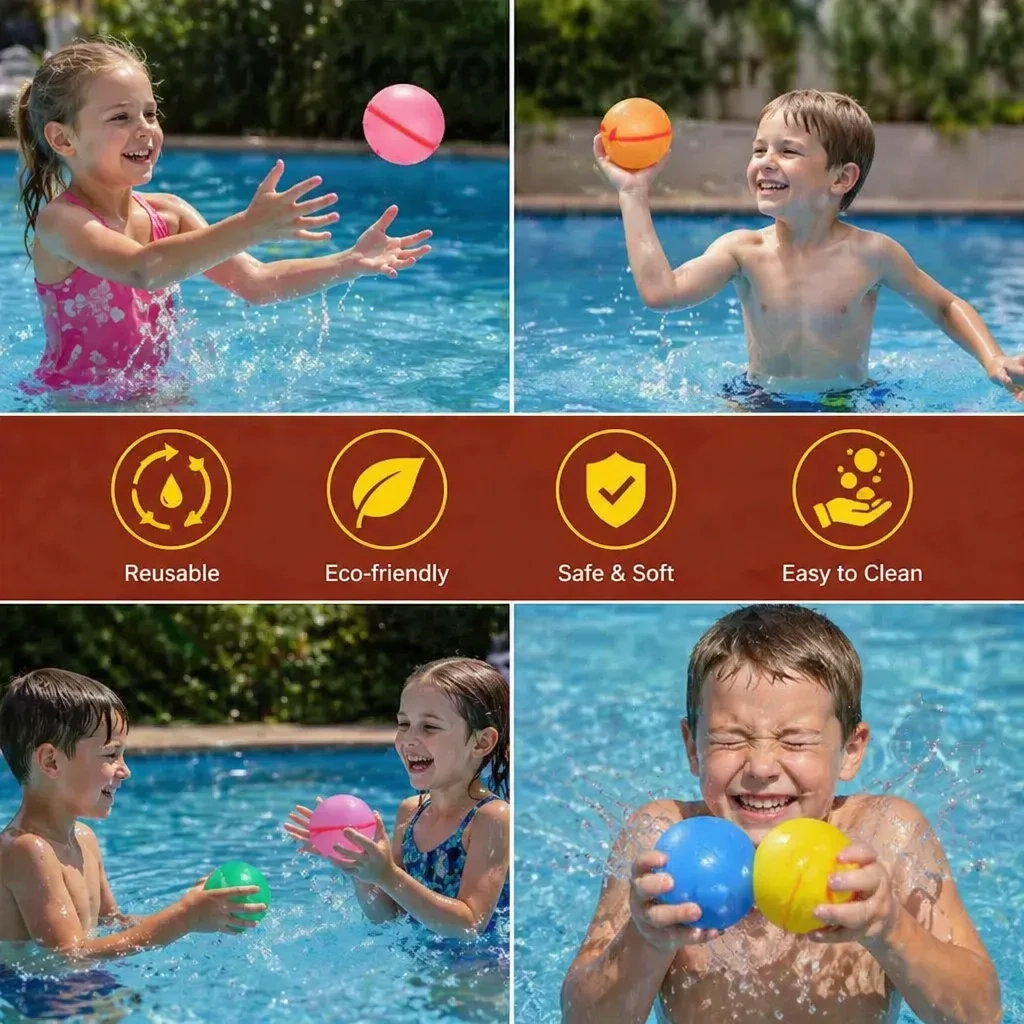 Reusable Water Balloons โ Self-Sealing & Silicone