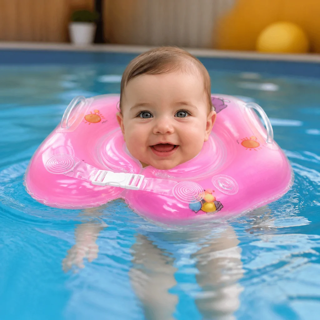 Inflatable Baby Neck Float Ring with Double Air Chamber