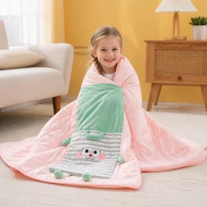 2-in-1 Cushion and Blanket with Cute Design