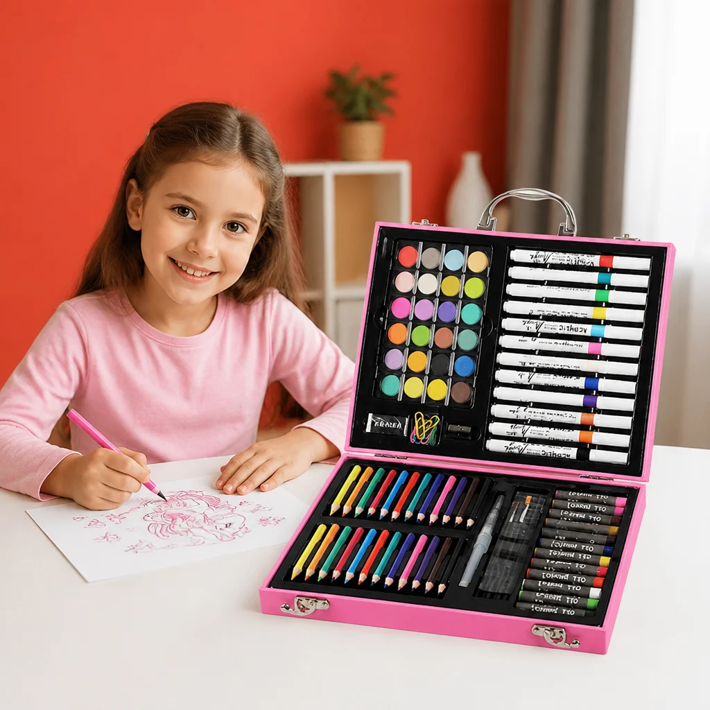 88-Piece Creative Art Case for Little Artists