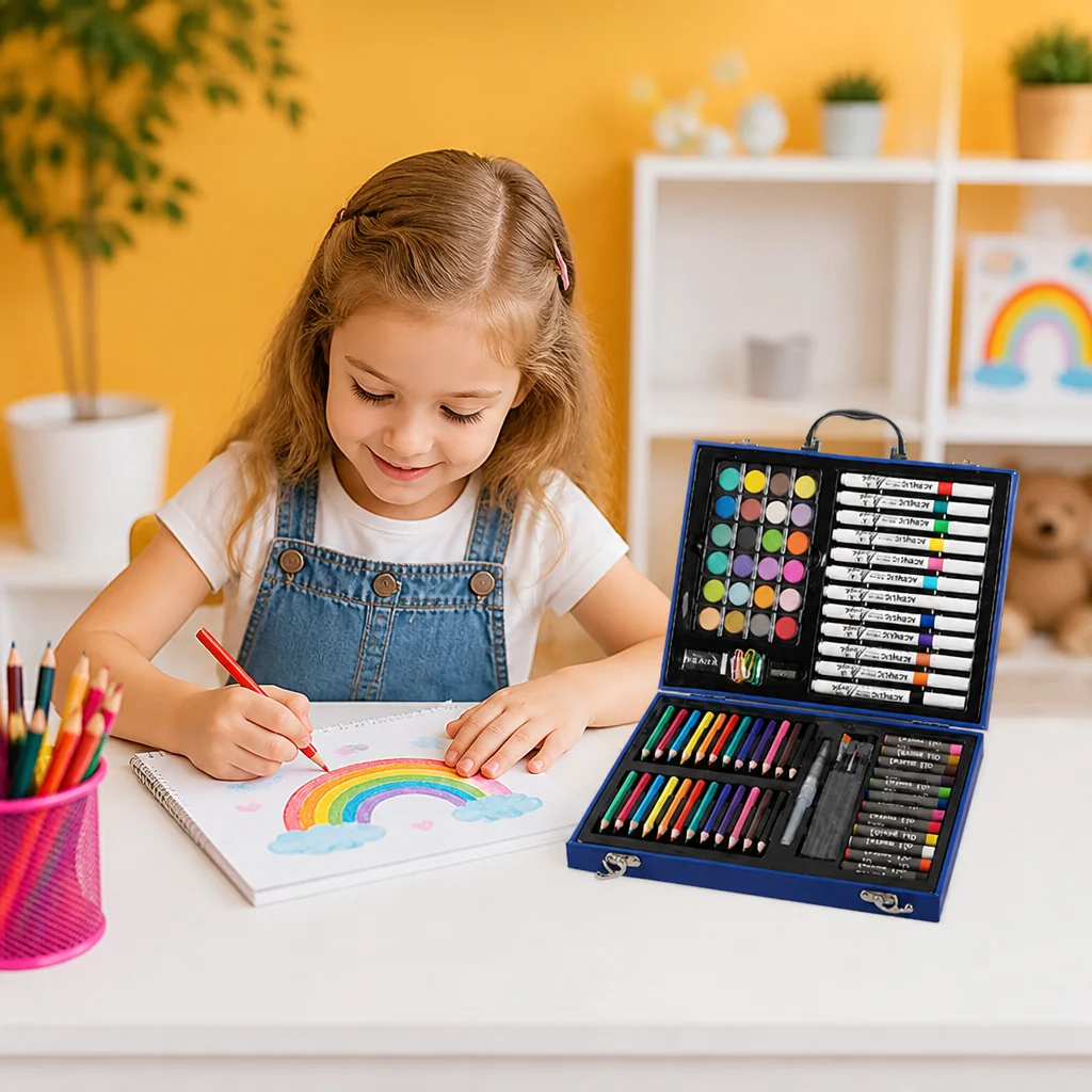 88-Piece Creative Art Case for Little Artists