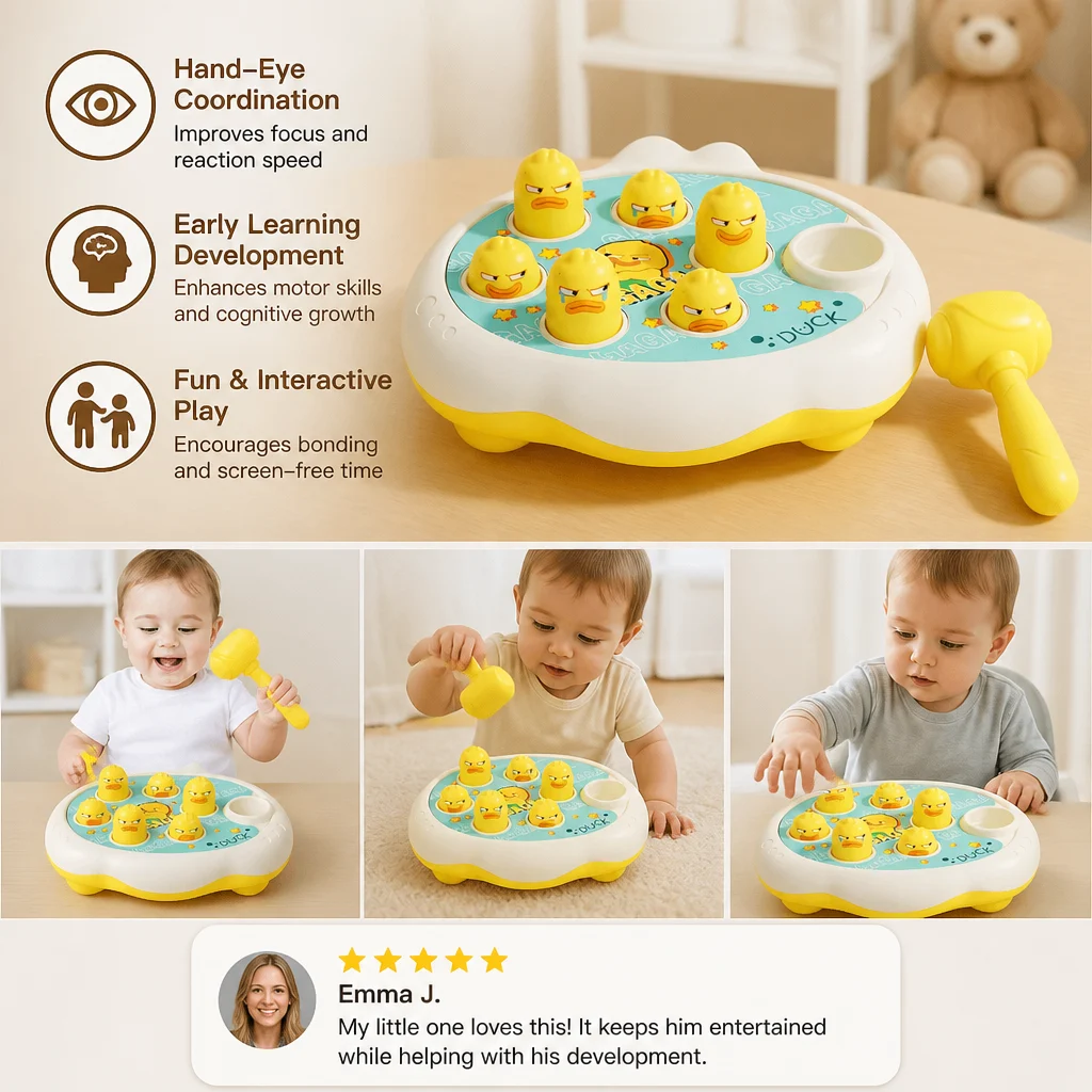 Pop Up Animal Hammer Game for Kids