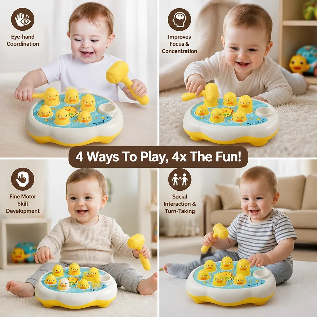 Pop Up Animal Hammer Game for Kids