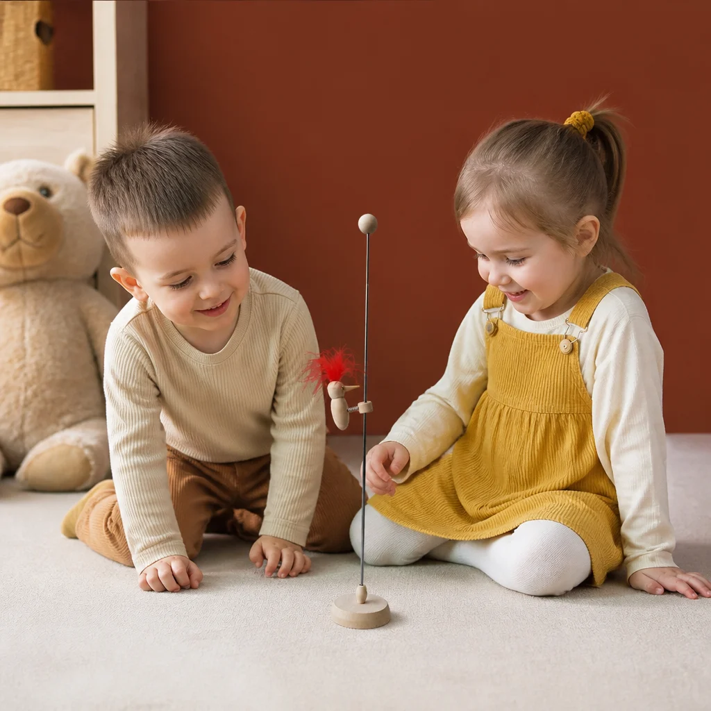 Wooden Woodpecker Learning Toy for Kids